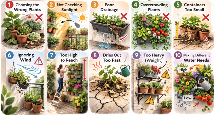 10 mistakes we commonly make while starting balcont garden.